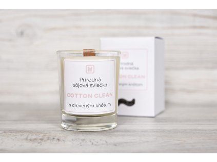Ekologická sójová sviečka Cotton Clean vôňa čistoty